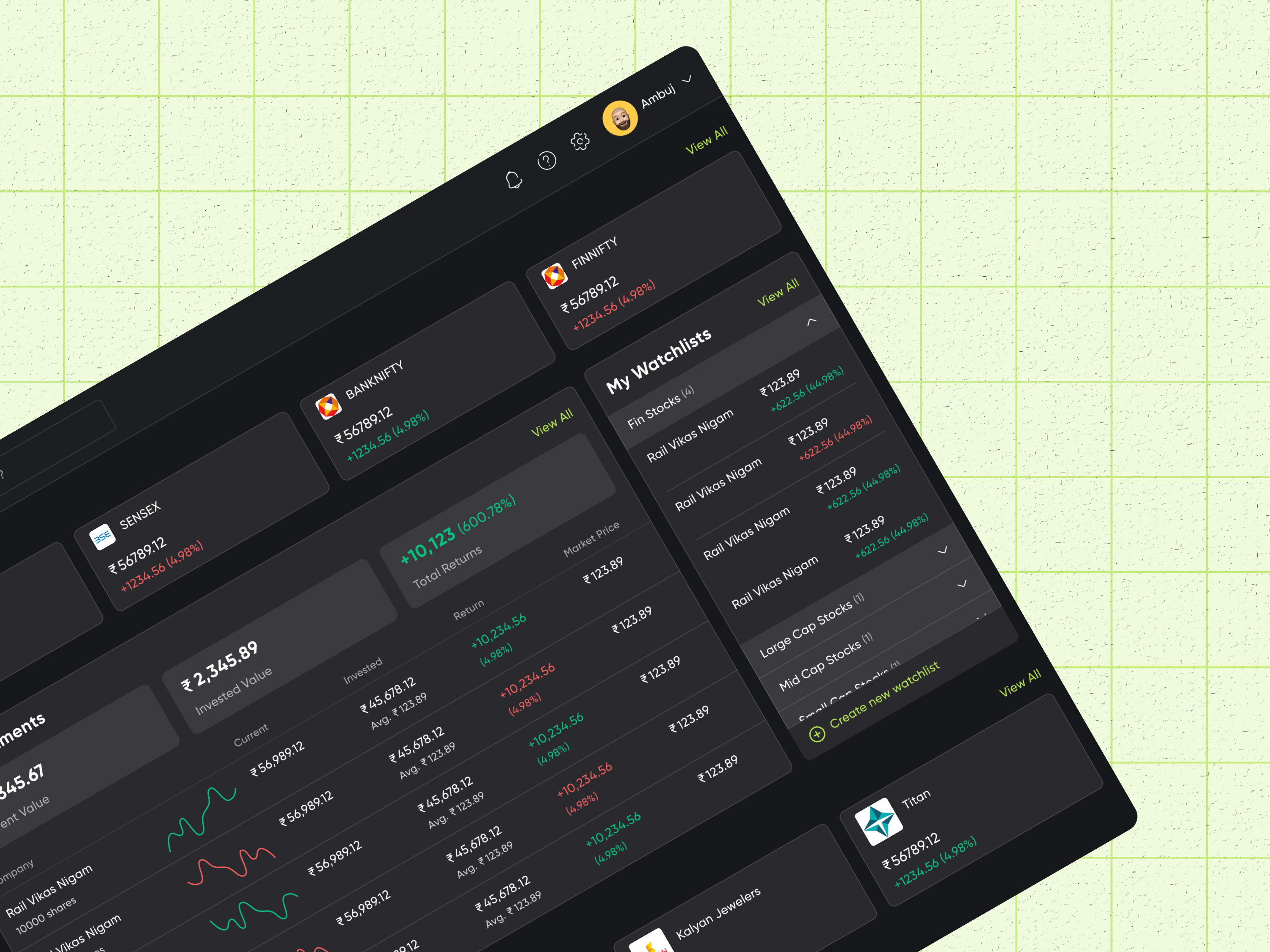StockUp - Stock Trading Dashboard UI/UX Design by Ambuj Mishra on Dribbble