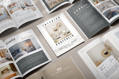 Interior Design Portfolio us letter brochure