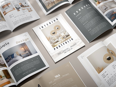 Interior Design Portfolio us letter brochure