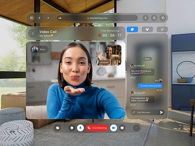 MEETING ZOOM FOR VISION PRO app apple apps designapp designweb meetapp spatial ui uidesign uitrends uiux uiviral ux uxtrends visionpro web zoomapp