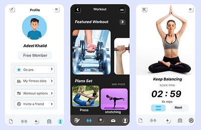 App for Fitness appdesign branding design graphic design ui uiux uiux design web design