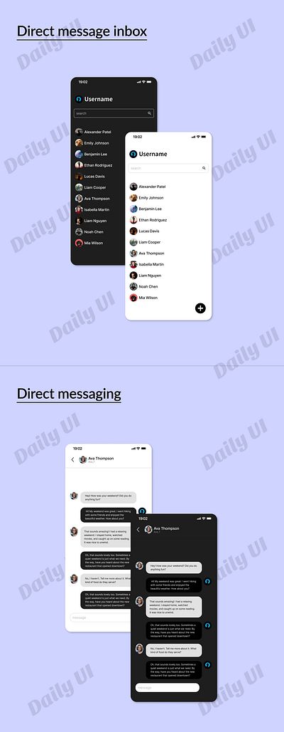 #13 Daily Ui Challenge - Direct Message Prompt app challenge design ui ux