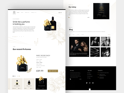 Perfume Store design flat graphic design ui ux website