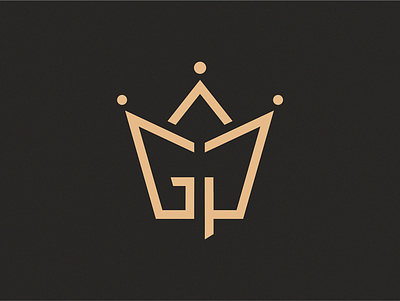 GP + crown crown gp letter logo monogram pg