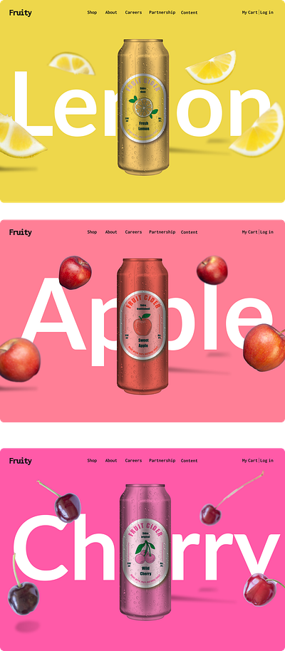 Fruit juice website design fruit juice landing page