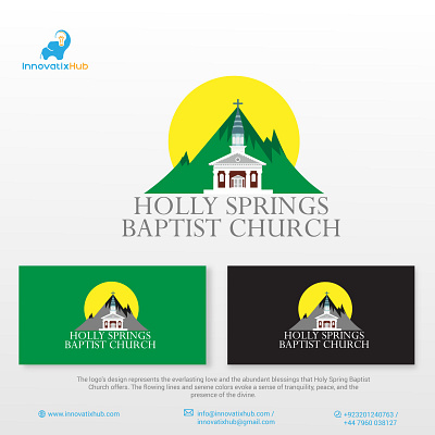 Church Logo - Holly Spring Baptist Church brandidentity branding churchlogo design faithcommunity graphicdesigner holyspringbaptistchurch icon identity illustration innovatixhubdesigns logo logo mark logodesign logologo logonew logos minimalist logo spiritualjourney vector