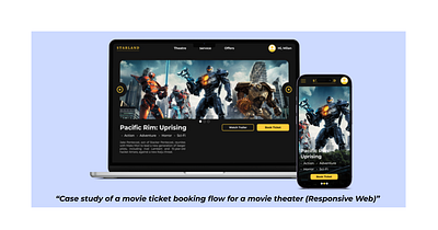 Responive web design for a movie ticket booking . case study figma movie ticket responsive design uiux