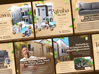 Green Ville - Instagram Post - Social Media Design branding building house poster ig post instagram social media design