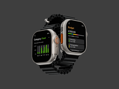 Expense Tracker for Apple Watch apple applewatch branding budget dailyui design expense expensemanagement minimal os tracker ui watchdesign watchos