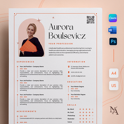 Minimalist Resume Template and Cover Letter animation beauty canva design graphic design modern motion graphics professional professional resume resume resume template