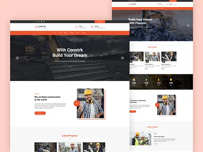 Constrk - Building construction HTML Template using Bootstrap renovation