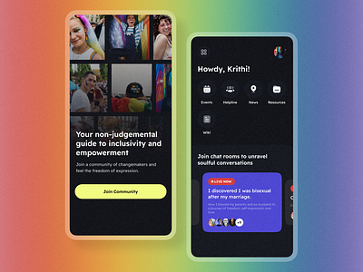 LGBTQIA+ app concept branding dailyui design typography ui
