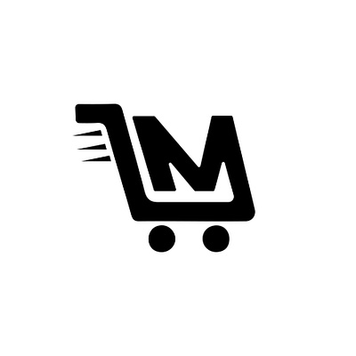M Shopping Logo branding carts design graphic design illustration logo shopping typography vector