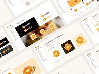 Waffle Journal - Brand Guideline android app brand branding couple cute family frined group guideline journal logo ui waffle wafflejournal