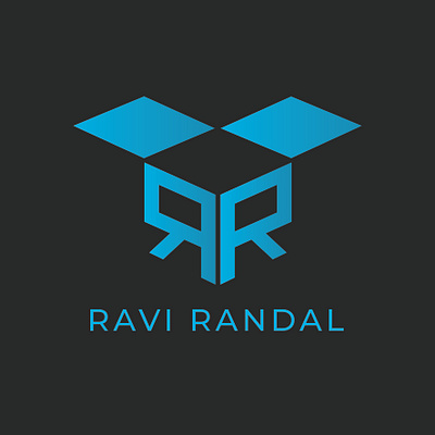 RR Package Logo Design 3d box design graphic design illustration logodesign packages rr typography