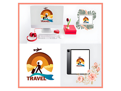 TRAVEL LOGO DESIGN app art brand branding business color company design graphic design icon illustration logo mail text typography ui ux vector web white space