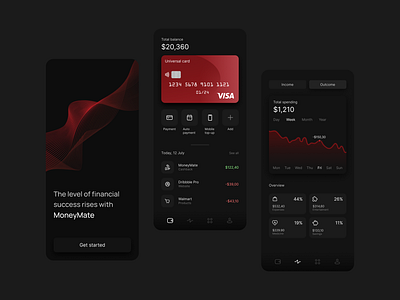 Finance App app branding concept design graphic design ui ux vector