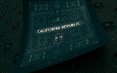 California Republic - ( Poster on Deco ) 5 of 8 art art deco branding california clean deco design graphic graphic design icon illustration line art logo pattern poster republic typography vector weaving wicker