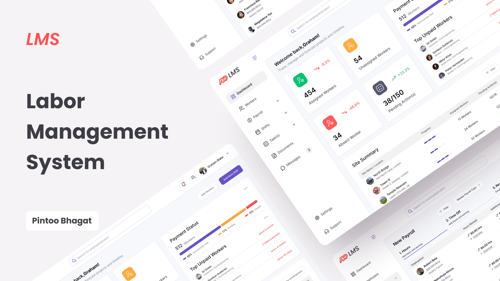 Labor Management System dashboard design labor labor management system management system ui ux web