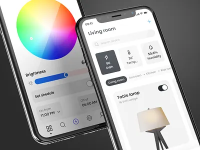 Smart Home App UI ai ali design app app design app designer branding clean design creative design design designer graphic design illustration imi mobile app modern design ui ux