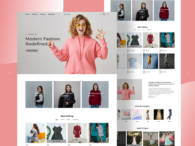 Fashion Ecommerce Website Template design ecommerce fashion interface template ui ux web website