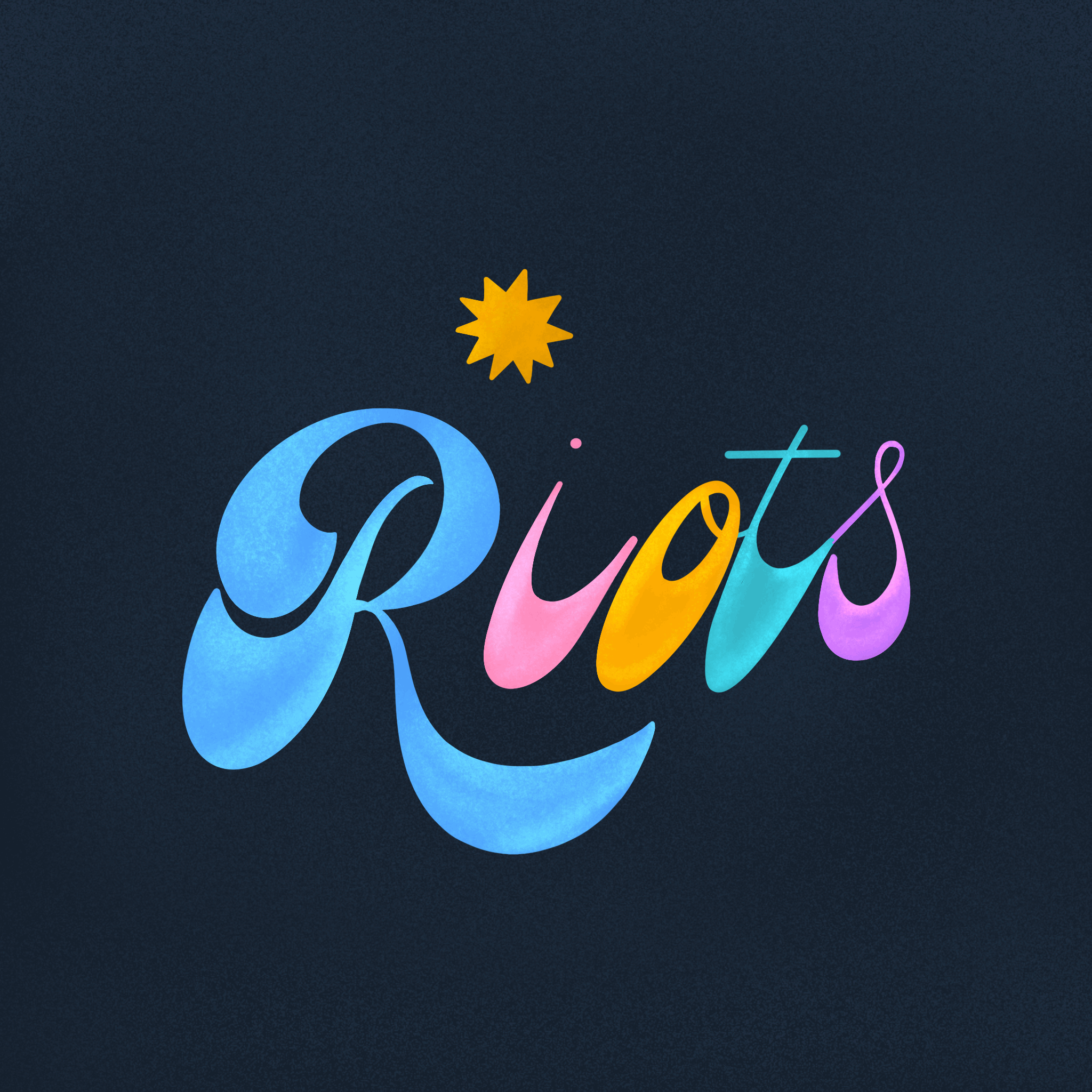 Riots illustration lettering riots typography