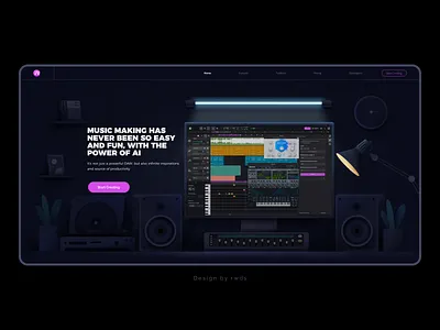 Tuneflow ai aimusic chatgpt computer illustration landingpage mac music tool work