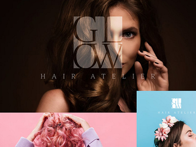 GLOW hair atelier art branding brend design glow hair illustration illustrator logo photoshop solon ui ux vector web