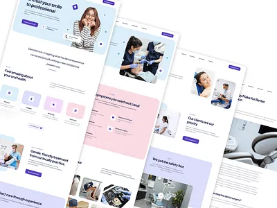 Dental Landing Page UI Design branding clinic dental design destist doctor website figma graphic design homepage hospital landing page medical ui web design