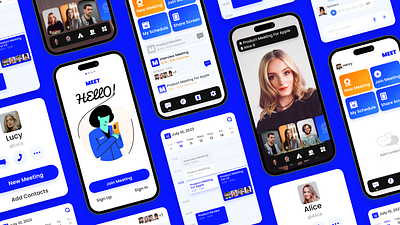 Meeting App Concept Design app blue design icon illustration live ui zoom
