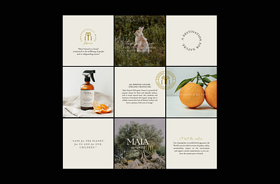 Instagram feed for Maia Natural feed design graphic design instagram instagram feed instagram post layout layout design social media template