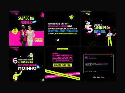 Social media Vol 1 - Moinho Hub de inovação branding design graphic design illustration visual design