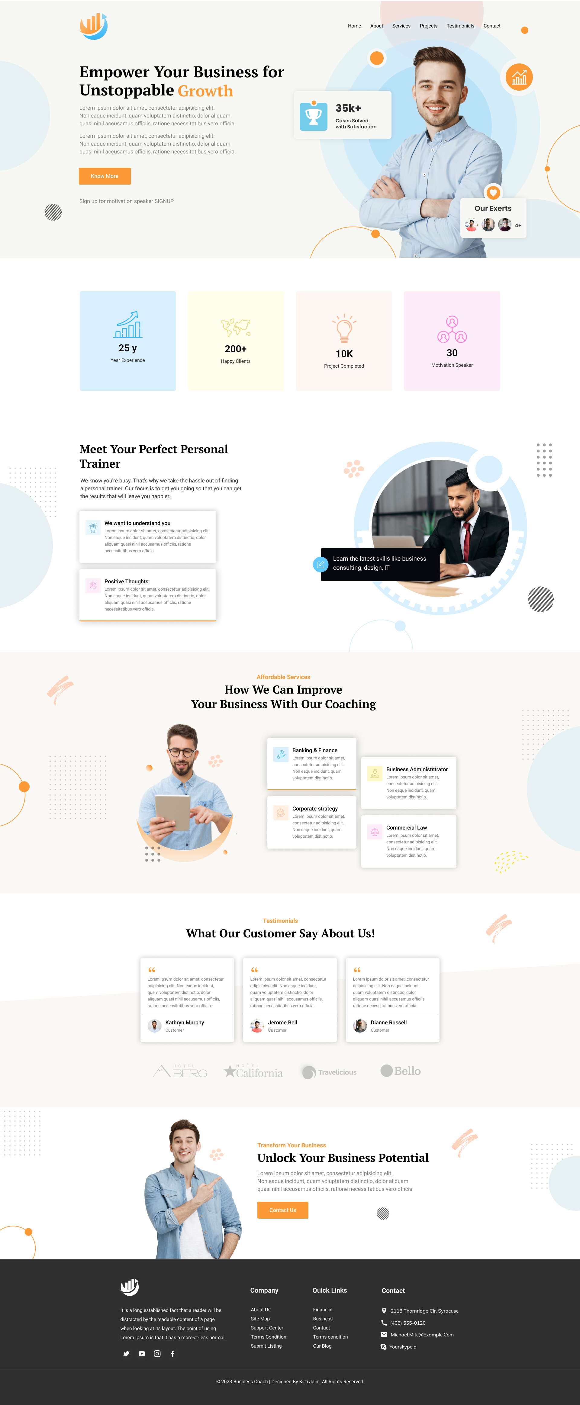 Business Coach site Design by Kirti Jain on Dribbble