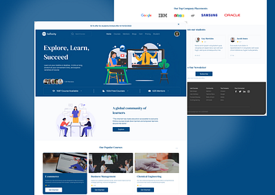 Infinity Learning - Home Page design figma ui website design