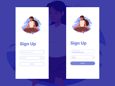 Daily UI | 001 Sign Up Page www.dailyui.co app design ui ux