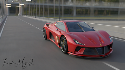 Ferrari 3d animation branding design graphic design