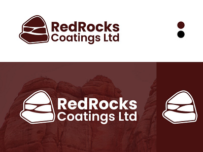 Red Rocks Coating Company Logo brand identity design brand logo branding company logo design graphic design illustration logo ui vector