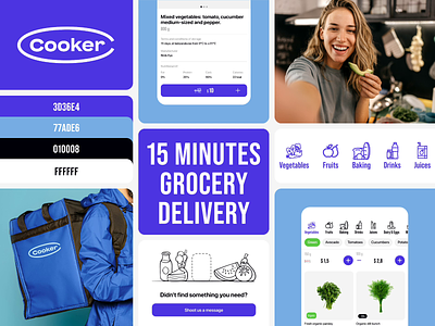 Cooker mobile grocery app [ mobile app ] delivery ecommerce food delivery grocery mobile design shipping supermarket