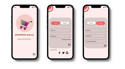 A simple login sign in page for shopping app app design dialy ui logo ui ux vector