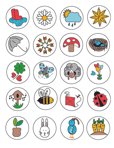 Spring Icons Set -Illustration graphic design illustration