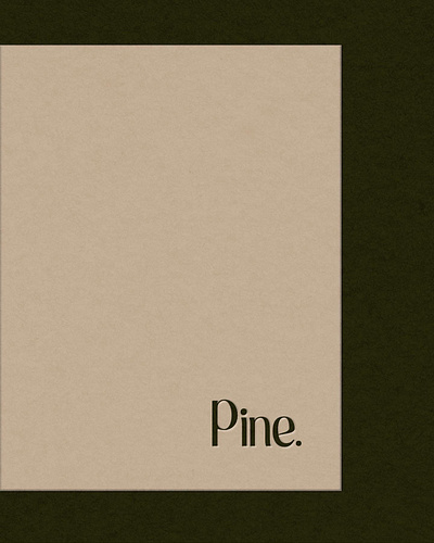 "Pine" Logo Setting. branding graphic design logo