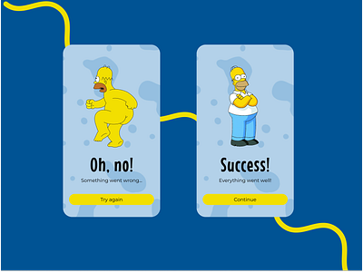 Flash message 011 cartoon creative daily dailyui design error flash flashmessage illustration notification simpsons success ui ux