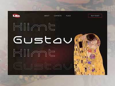 Museum website page. Gustav Klimt design graphic design gustavklimt museum ui ui design web website