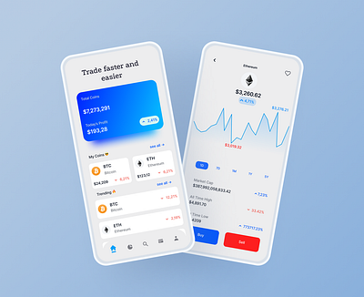 Crypto wallet mobile UI app crypto design ui