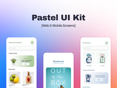 Pastel UI Kit is live🚀 bakery ecommerce fashion figma fintech jewelery landingpages mobileapp mobileapplication mobiledesign onlinestore organicstore photography portfolio shoppingapp uidesign uikit webdesign website website design