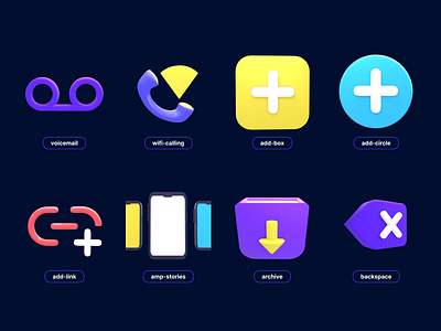 icons 3d 3d animation backspace. branding graphic design logo motion graphics ui