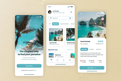 Travel App - Mobile design mbile mobile app product design travel travel app ui uxui