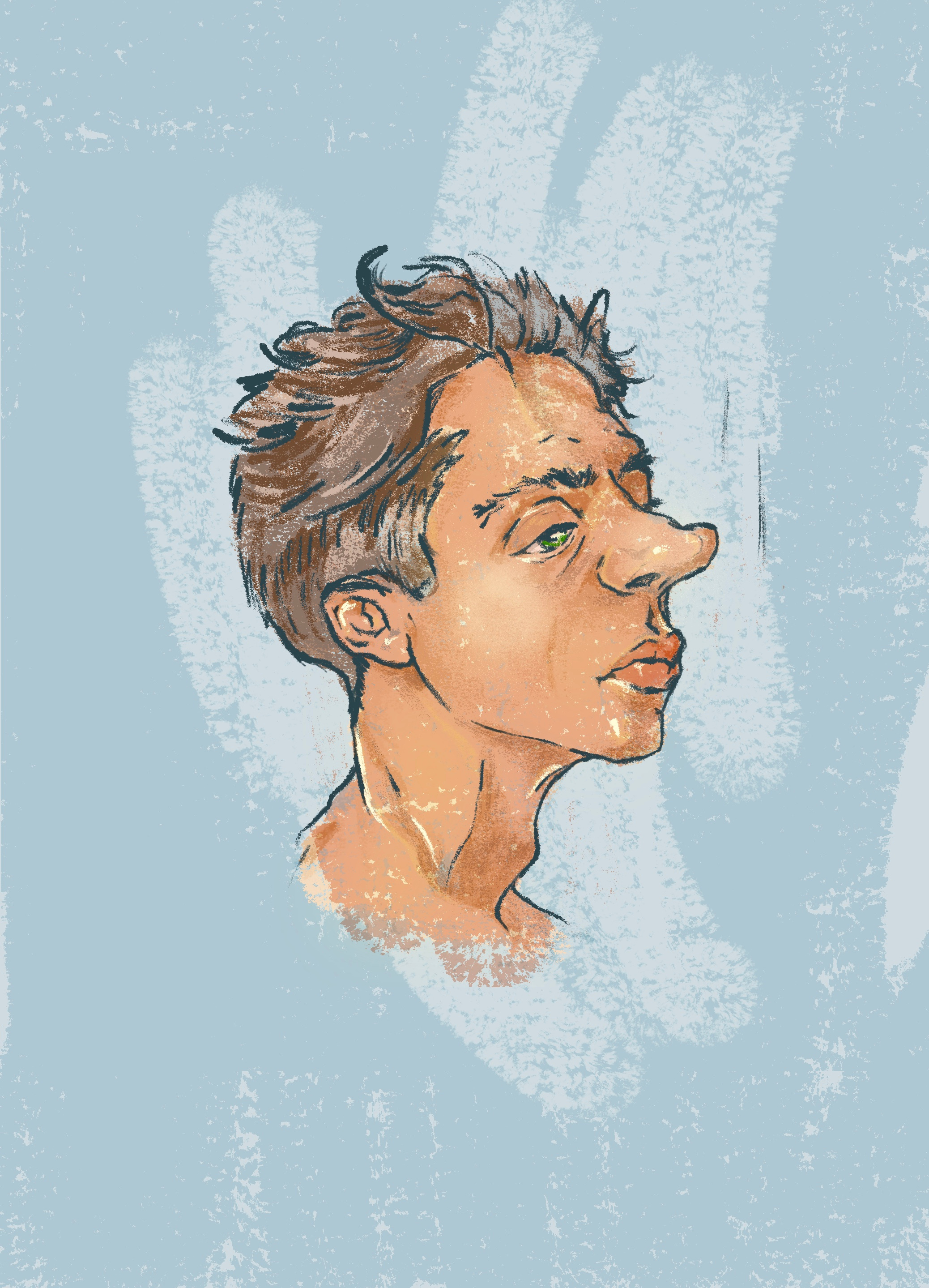 Portrait style study illustration portrait procreate