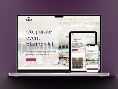 Redesign for the event organization company adaptive american design desktop events figma mobile redesign tablet ui ux web site website