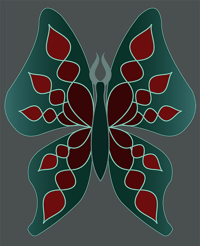 Green butterfly design graphic design illustration